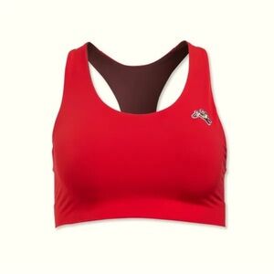Tracksmith Run Cannonball Sports Bra Red